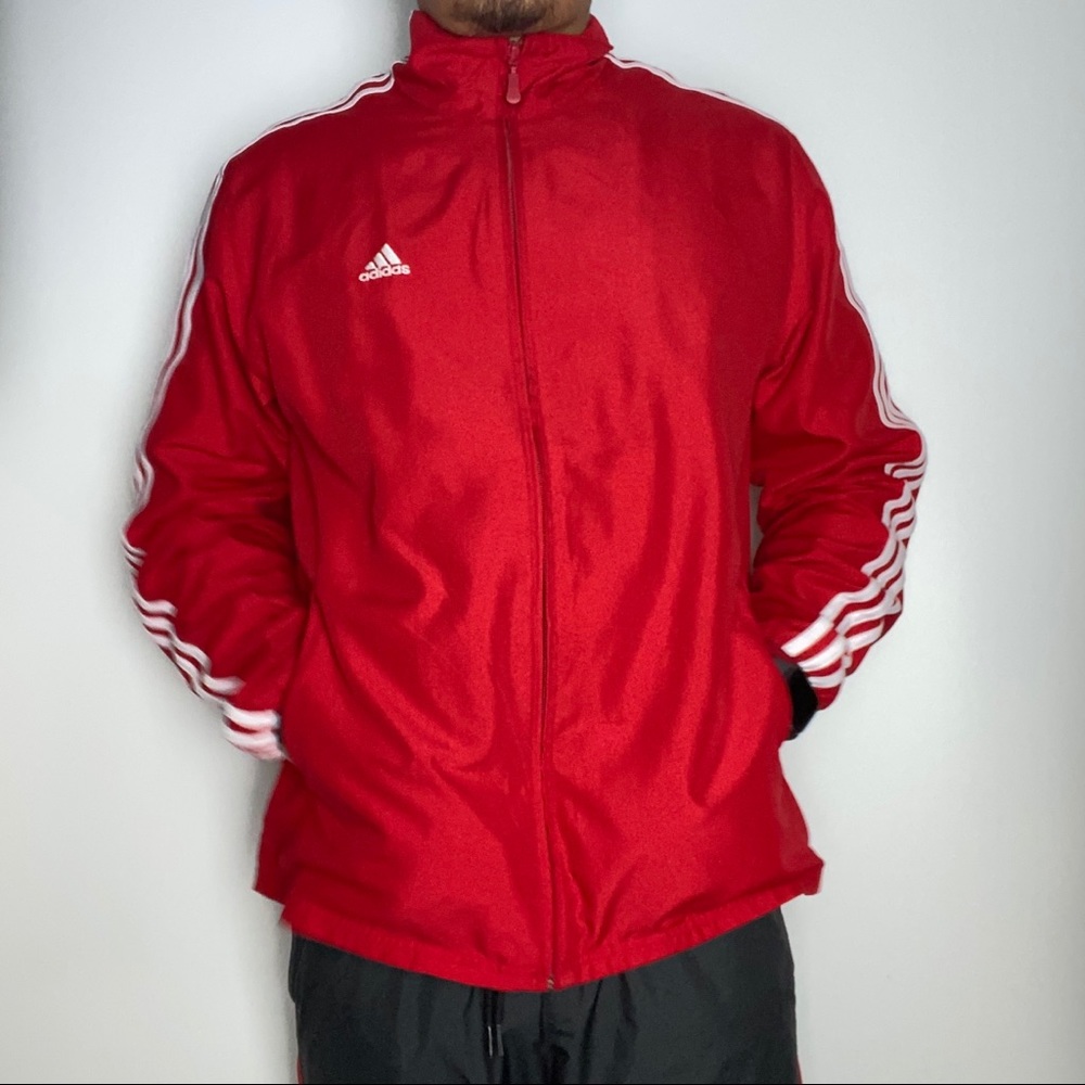 Red Adidas jacket track suit